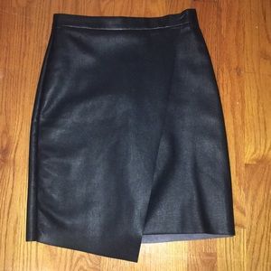 Faux Leather Asymmetrical Skirt- Never Worn!